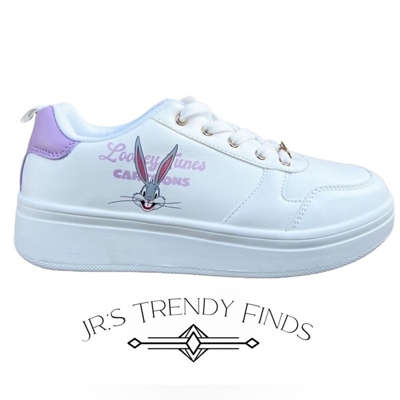 Warner Bros. Shoes - Looney Tunes Bugs Bunny White-Purple Sneaker Shoes